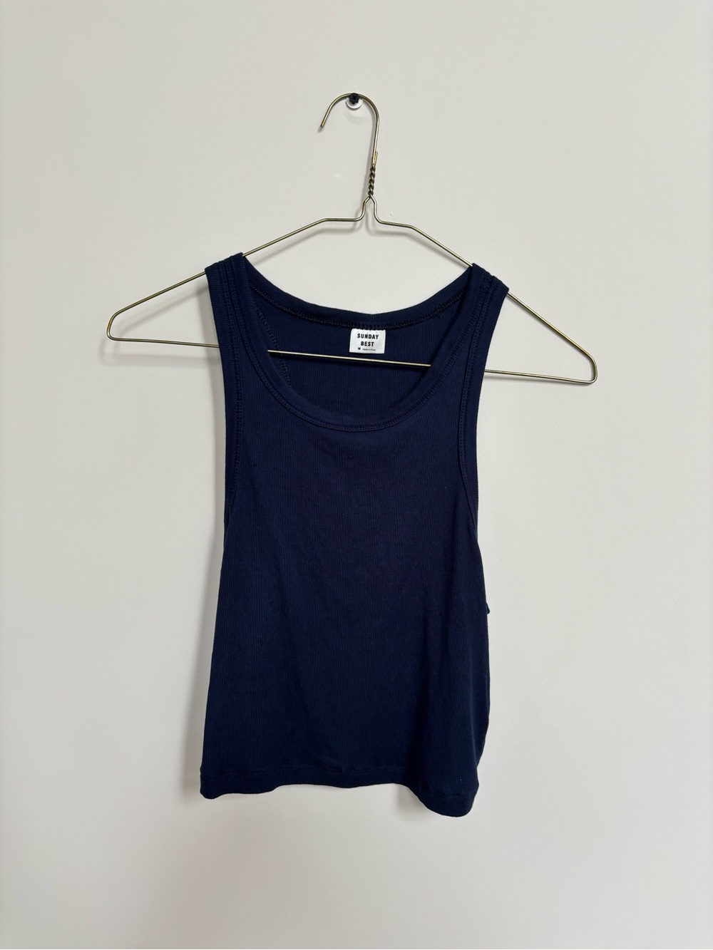 Sunday Best Navy Scoop Neck Tank